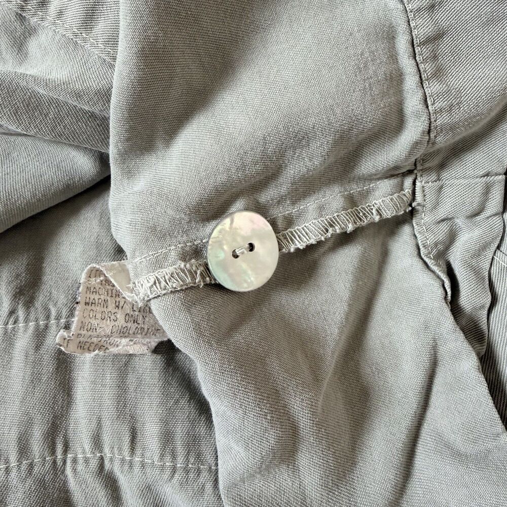 Cut Loose L Sage Green Tencel Jacket Shirt Lightweight USA Made Button FrontBoho - Picture 11 of 14
